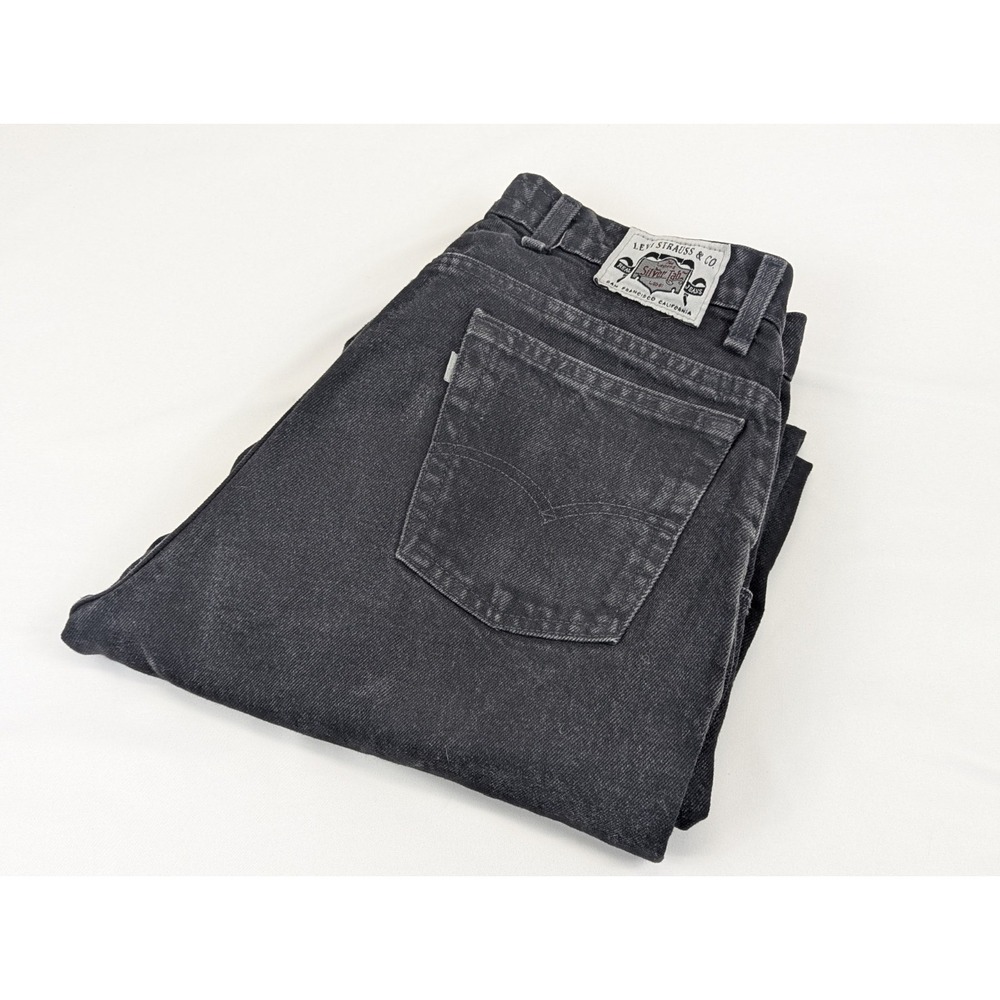 Levis SilverTab Vintage 90s Relaxed Fit Washed Black Jeans Mens 33x34 Made USA